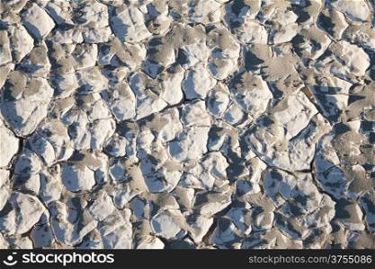 Death Valley, California. Detail of salt residue in the desert.