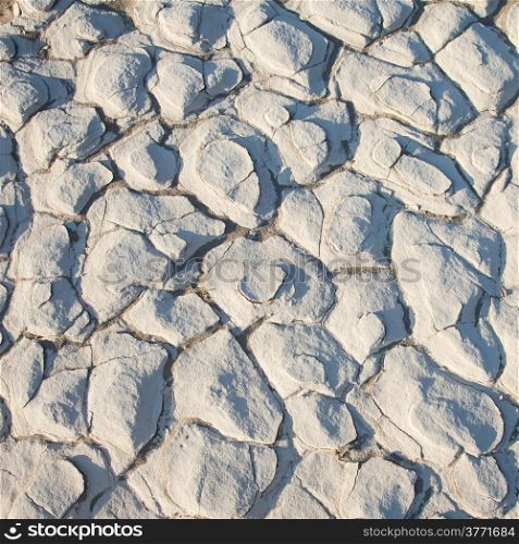 Death Valley, California. Detail of salt residue in the desert.