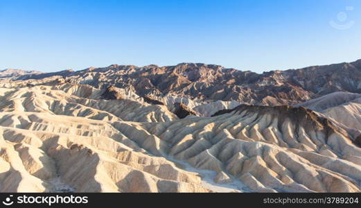 Death Valley, California. Panorama from Zabriesie Point at sunset