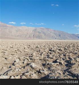 Death Valley, California. The Devil&rsquo;s Golf Course point in the middle of the desert.