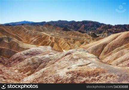 Death valley landscape viewed from zabrinski point