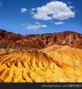 Death Valley National Park California Zabriskie point eroded mudstones