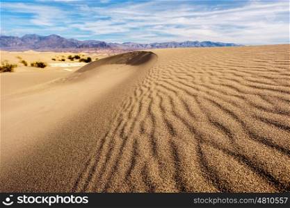 Death Valley National Park - Mesquite dunes. California, USA.