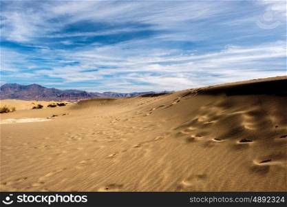 Death Valley National Park - Mesquite dunes. California, USA.