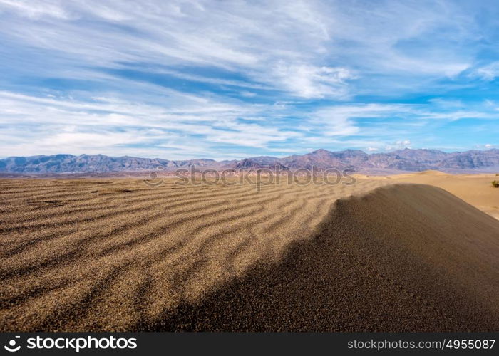 Death Valley National Park - Mesquite dunes. California, USA.