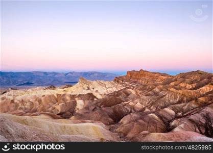 Death Valley National Park - Zabriskie Point at sunrise. California, USA.