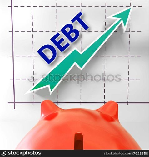 Debt Graph Meaning Money Due And Liabilities