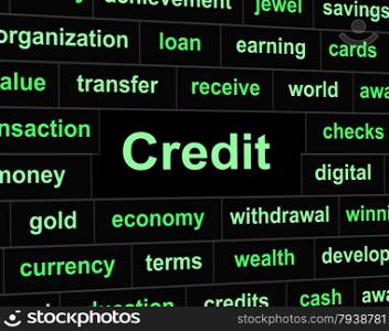Debts Credit Representing Financial Obligation And Loan