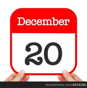 December 20 written on a calendar