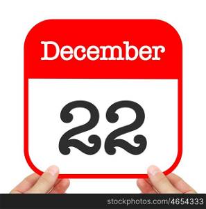 December 22 written on a calendar