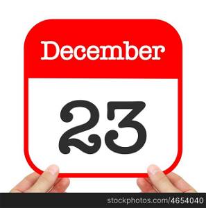 December 23 written on a calendar