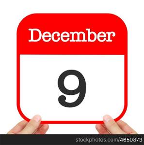 December 9 written on a calendar