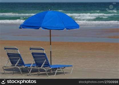 deck chairs on a beach