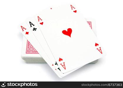 deck of cards isolated on white background