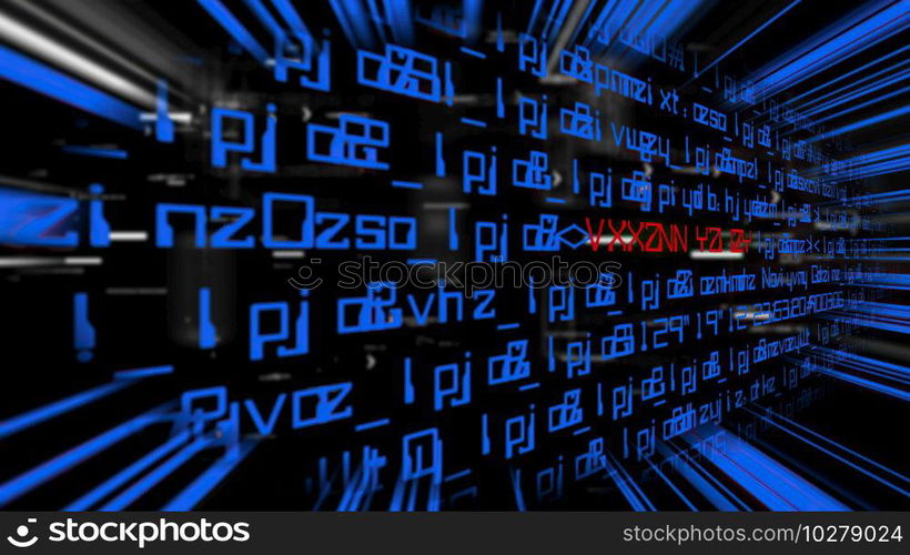 Decoding on computer screen  concept