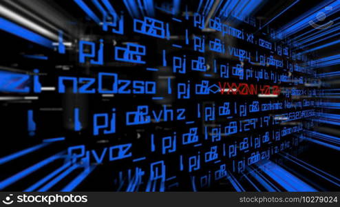 Decoding on computer screen  concept