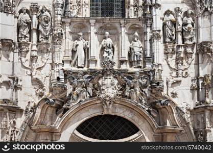 Decor of the Santa Cruz Monastery in Coimbra, Portugal
