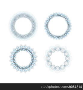 Decorarive Circle Wave Frames. Decorarive Circle Wave Frames Isolated on White Background