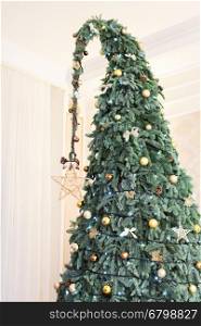 Decorated Christmas Tree. Winter Holidays.