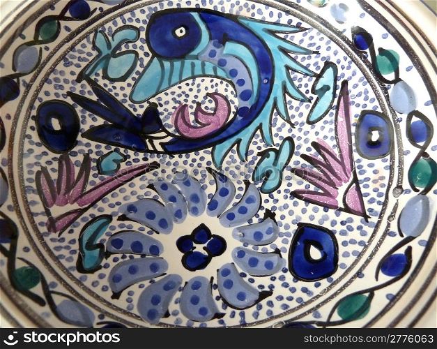 decorated plate detail as a background