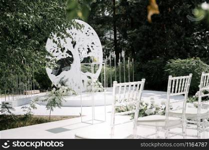 decoration and decoration of an outdoor wedding ceremony. outdoor wedding ceremony.decoration and decoration of an outdoor wedding ceremony