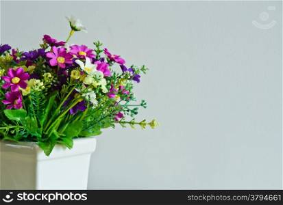 Decoration artificial flower in jar