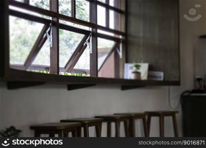 Decoration of coffee shop in Thailand, stock photo