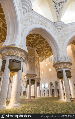 Decoration of Sheikh Zayed Mosque. Abu Dhabi, United Arab Emirates