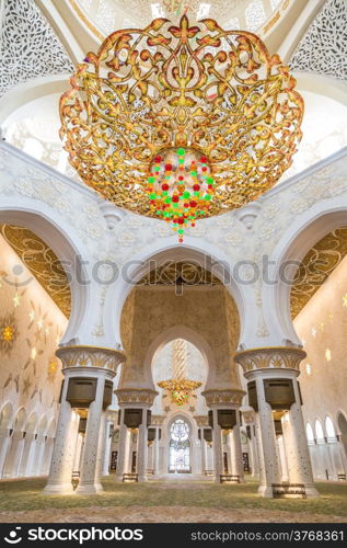 Decoration of Sheikh Zayed Mosque. Abu Dhabi, United Arab Emirates