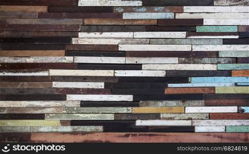 Decorative and colorful wood material background for Vintage