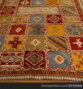 Decorative detail of a carpet, Ouarzazate, Morocco