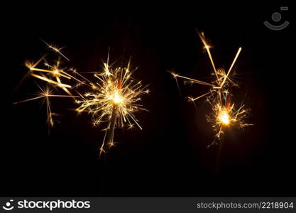 decorative flares with sparks