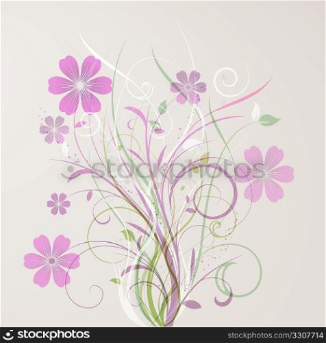 Decorative floral abstract background in pastel colours