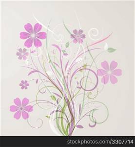 Decorative floral abstract background in pastel colours