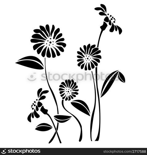 Decorative floral background, clip art