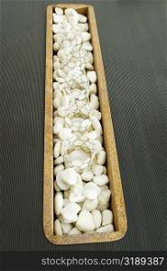 Decorative glasses on pebbles