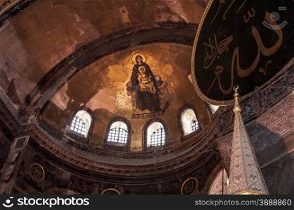 Decorative Interior of Hagia Sophia museum