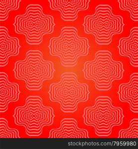 Decorative Ornamental Red Background. Abstract Geometric Retro Pattern. Abstract Red Geometric Retro Pattern
