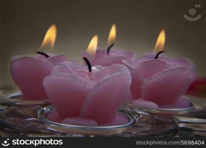 Decorative pink candles