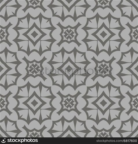Decorative Retro Seamless Pattern. Ornamental Grey Background. Decorative Retro Grey Seamless Pattern