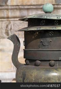 Decorative urn at the Forbidden City, Beijing, China