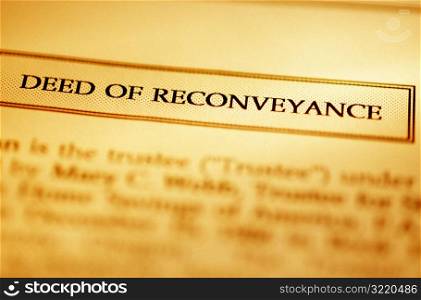 Deed of Reconveyance