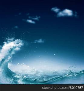Deep blue sea, abstract natural backgrounds for your design