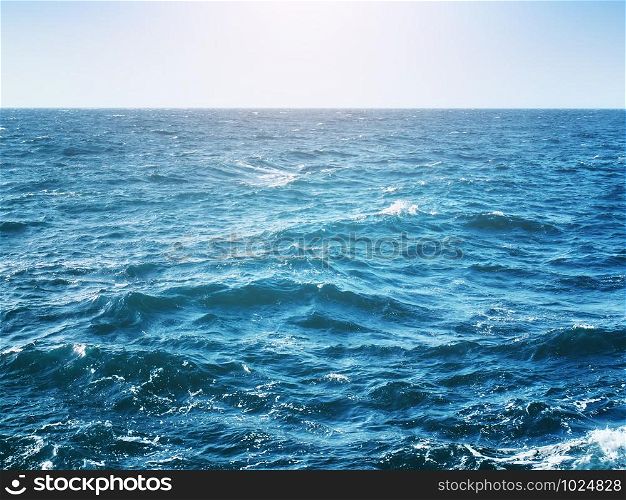 Deep blue sea. Nature composition