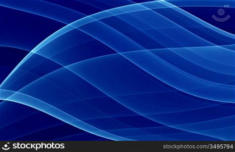 deep blue theme - computer generated background with smooth curves