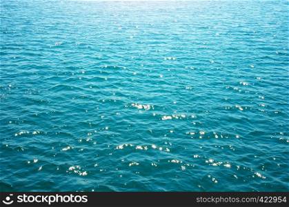 Deep blue water sea texture. Nature composition.