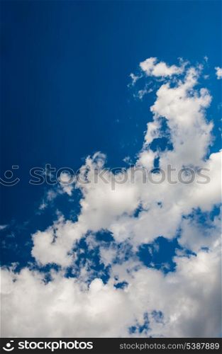 Deep sky and clouds. Beautiful sparse clouds in the blue sky
