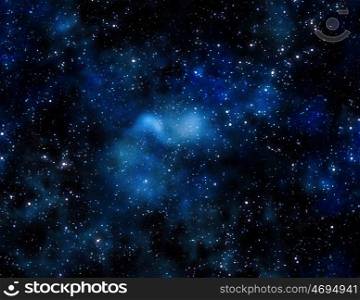 deep space. bright nebula gas cloud in deep outer space