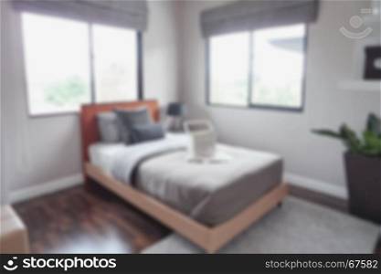 Defocus background bedroom in lively style decoration