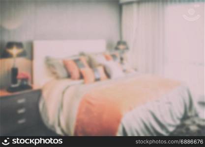 Defocus background bedroom in lively style decoration